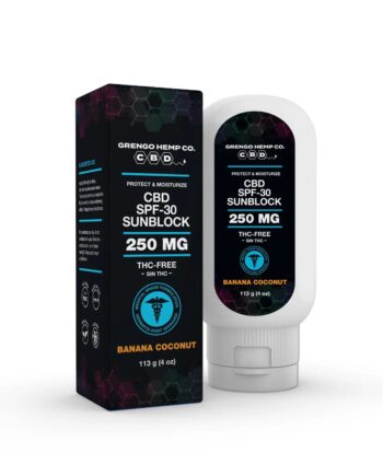250 mg CBD 30 SPF sunscreen